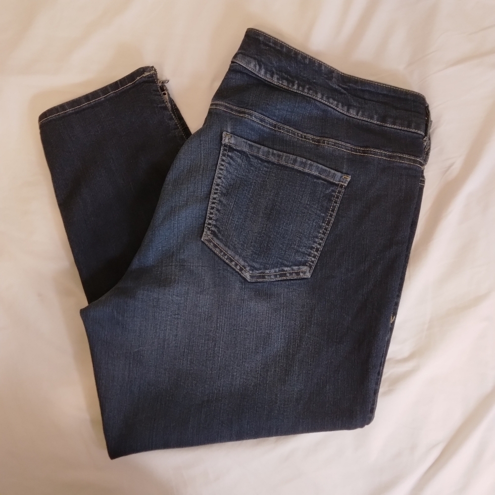 Size 22 Torrid Jeans Tapered Leg Zipper at Ankle